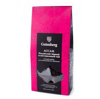 Изображение Чай Gutenberg черный индийский Ассам, 100 гр