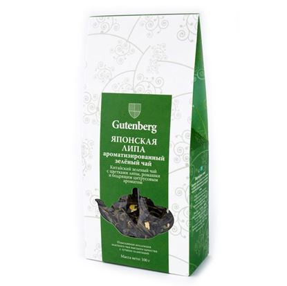 Изображение Чай Gutenberg зеленый ароматизированный Японская липа, 100 гр