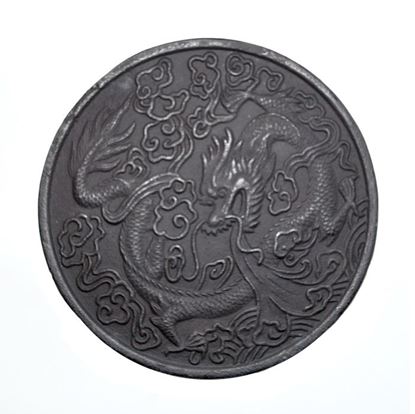 Изображение Подставка чугунная под чайник "Черный сафлор" d14см.