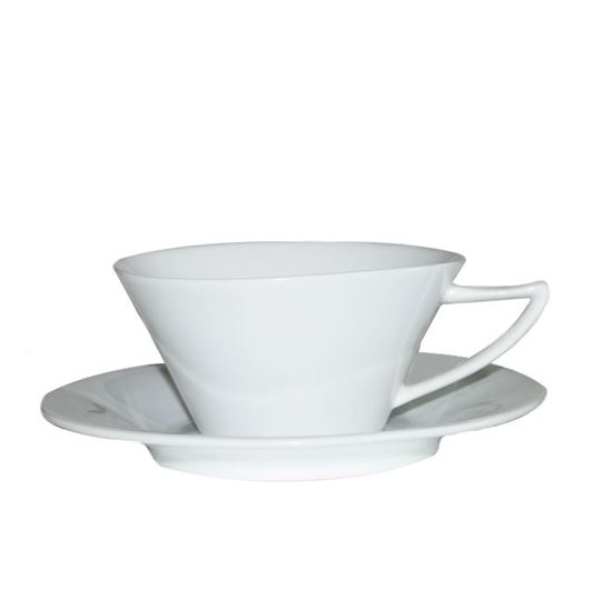 Изображение Фарфоровая чашка с блюдцем  объем 200 мл. (упак. 6шт).