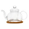 Изображение Чайник стеклянный "Камелия" с заварочной колбой, с пробковой подставкой и пружинкой-фильтром в носике,470 мл., дно d95 мм.