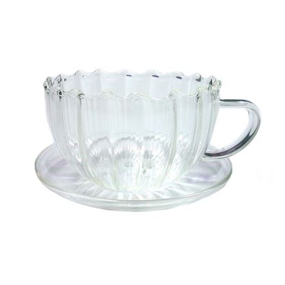 Изображение Чайная пара "Колеус" из жаропрочного стекла. Объем 150 мл.