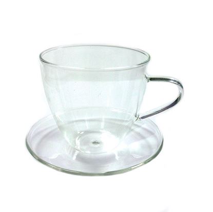 Изображение Чайная пара "Стеклянный бутон" из жаропрочного стекла. Объем 200 мл.