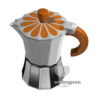 Изображение Гейзерная кофеварка Morosina (на 3 чашки). Ромашка.