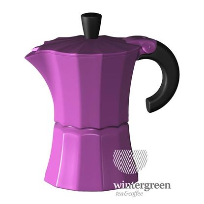 Изображение Гейзерная кофеварка Morosina (на 3 чашки). Цвет фуксия.