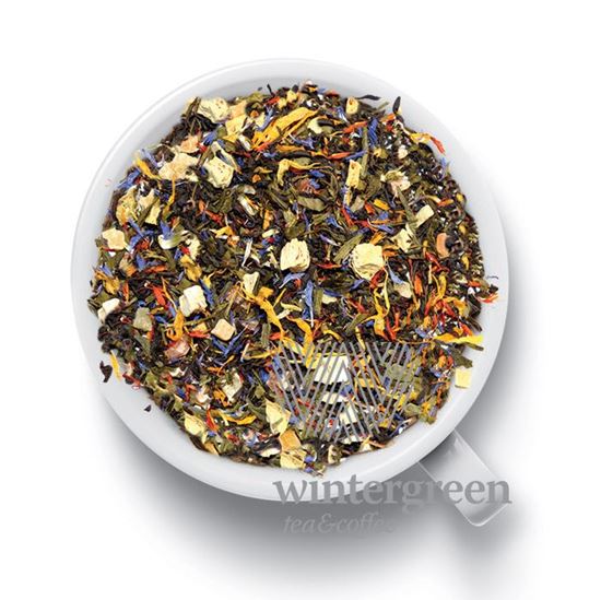 Изображение Чай Gutenberg  ароматизированный зеленый с черным Фруктовый торнадо