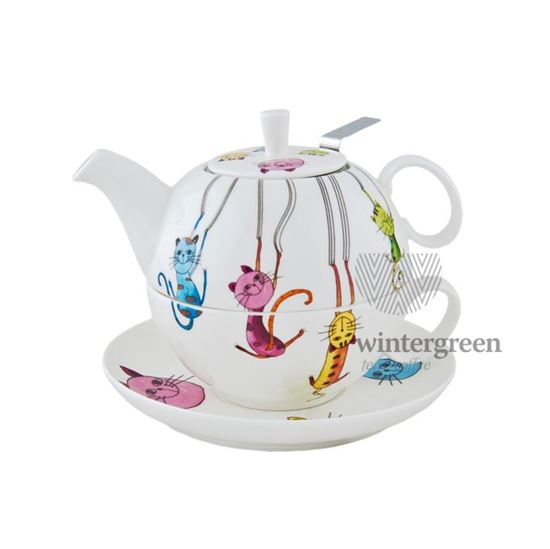 Изображение Набор чай для одного "Паркур", кружка (объем 250 мл);  чайник (объем 450 мл)