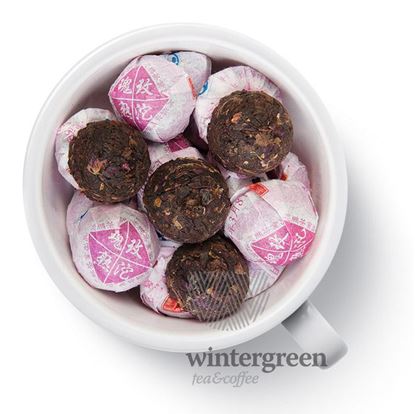 Изображение Чай Gutenberg китайский элитный шу пуэр прессованный мини- точа с розой