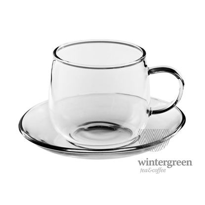 Изображение Чайная пара "Чайная роза"из жаропрочного стекла. Объем 200 мл.